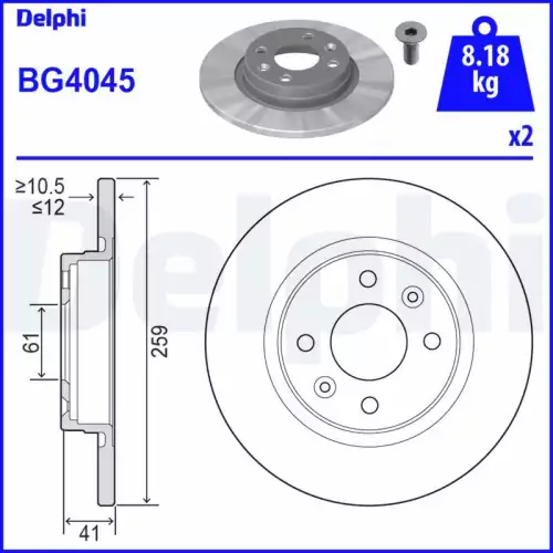 DELPHI Ön Fren Diski Takım BG4045