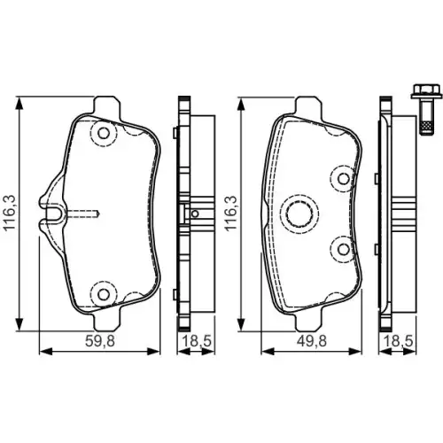 BOSCH Arka Fren Balatası Tk 0986TB3206