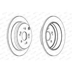 FERODO Arka Fren Diski Düz 305 5mm Takım Kaplamalı DDF1608C