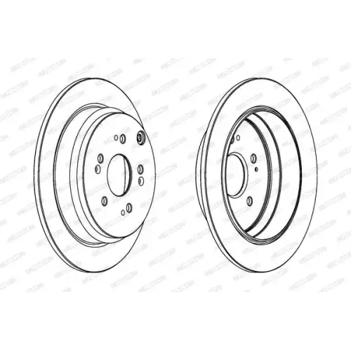 FERODO Arka Fren Diski Düz 305 5mm Takım Kaplamalı DDF1608C