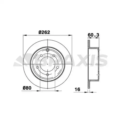 BRAXIS Arka Fren Diski AE0561