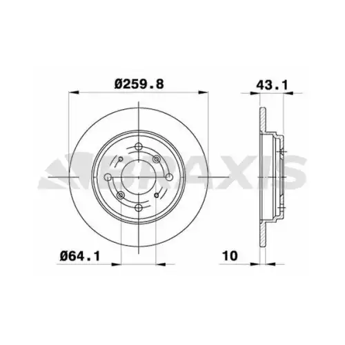 BRAXIS Arka Fren Diski AE0744