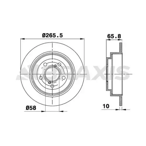BRAXIS Arka Fren Diski Düz AE0493
