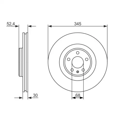 BOSCH Ön Fren Diski Havalı 348 MM 0986479747