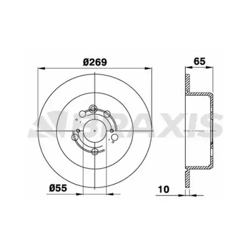 BRAXIS Arka Fren Diski AE0645