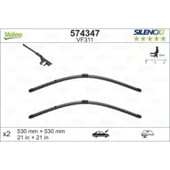 VALEO Ön Cam Silecek Süpürgesi Flat Blade X2 Vm311 530 530 574347