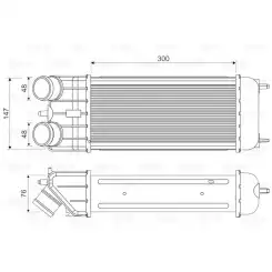 VALEO Turbo İntercool Radyatörü 300x147x76 818663