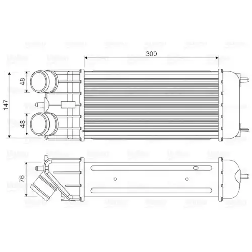 VALEO Turbo İntercool Radyatörü 300x147x76 818663