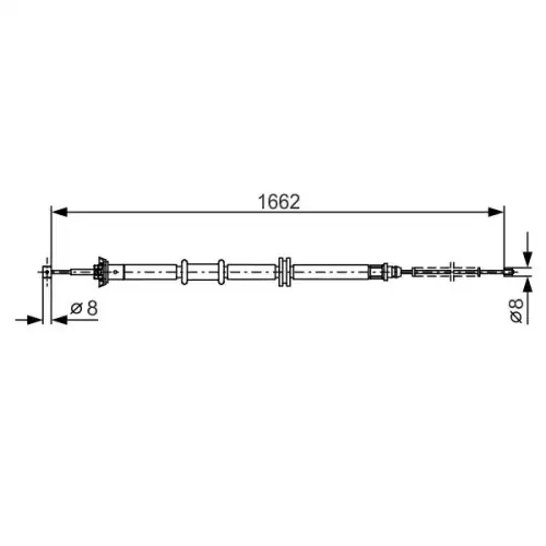 BOSCH El Fren Teli Arka Sol Dizel 1987482206