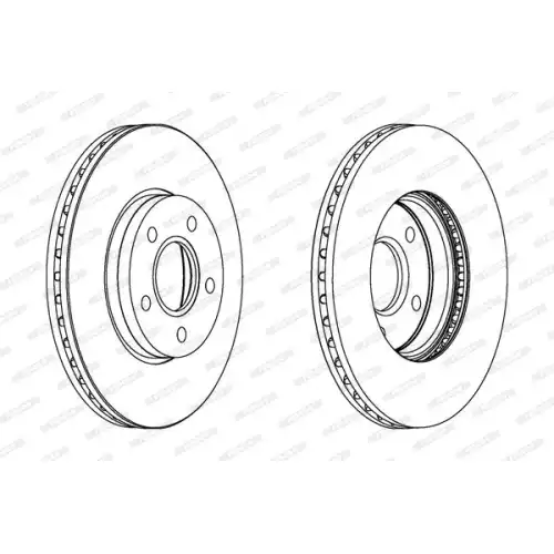 FERODO Ön Fren Diski Havalı 278mm Takım DDF1222