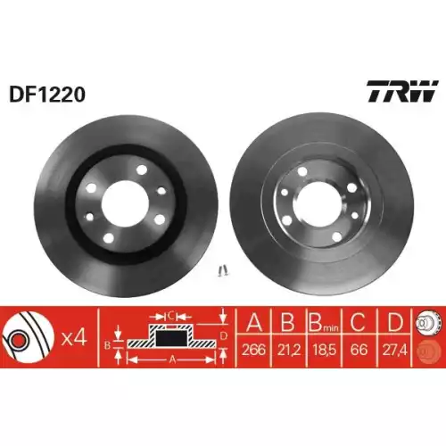 TRW Ön Fren Diski DF1220