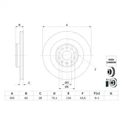 BOSCH Arka Fren Diski Takım 102763200B