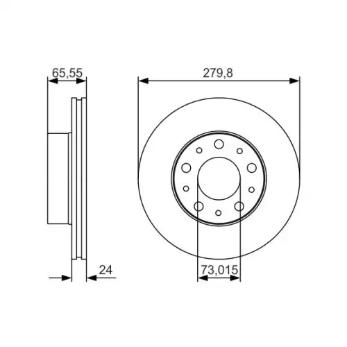 BOSCH Ön Fren Diski Havalı 280Mm 0986479S70