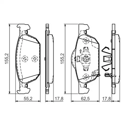 BOSCH Ön Fren Balatası Tk 0986494383