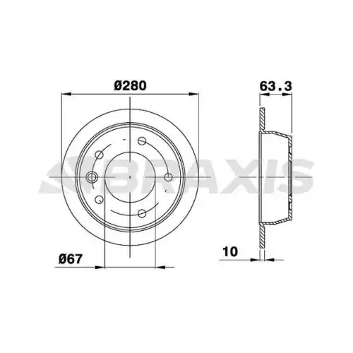 BRAXIS Arka Fren Diski AE0363