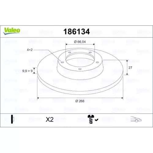 VALEO Ön Fren Diski Takım 186134