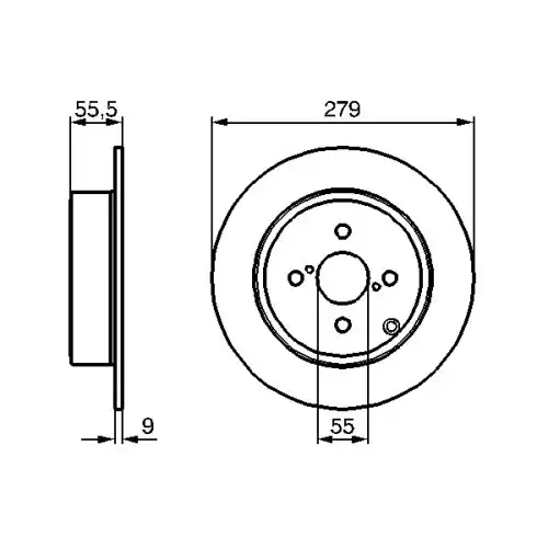 BOSCH Arka Fren Diski 279 4Mm 0986479149