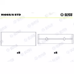 GLYCO Ana Yatak Std H1065/5 STD