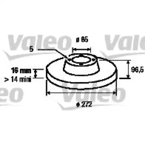 VALEO Arka Fren Diski Düz 187045