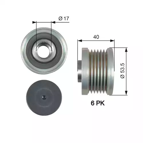 GATES Alternatör Kasnağı OAP7179