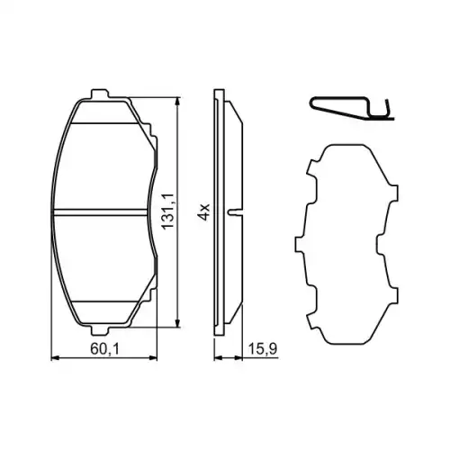 BOSCH Ön Fren Balatası Tk 0986494855