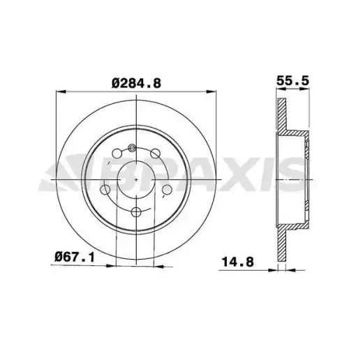 BRAXIS Arka Fren Diski AE0484