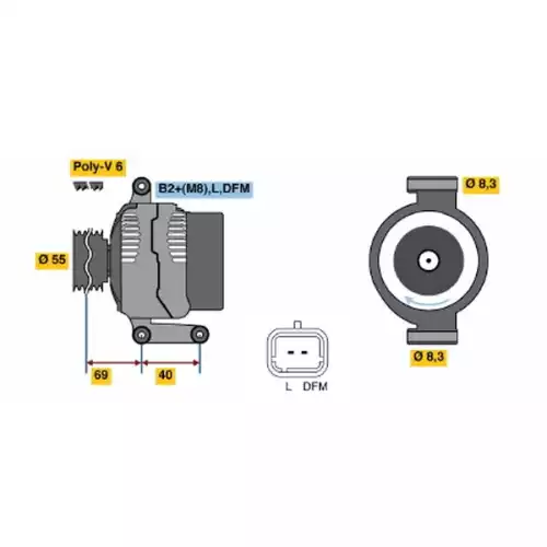 BOSCH Alternatör 0124415007