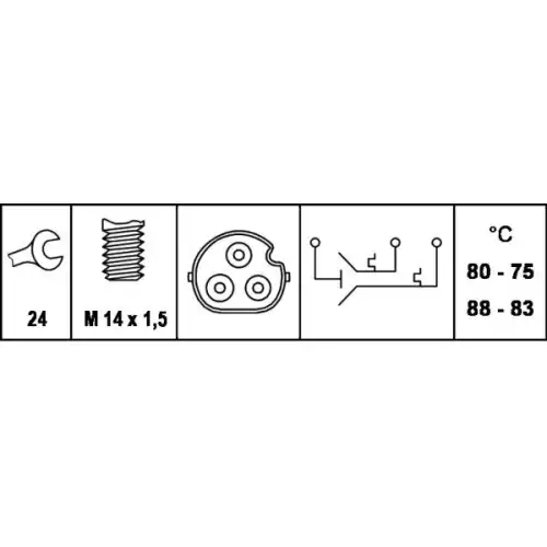 HELLA Su Sıcaklık Isı Hararet Müşürü 6ZT007837101