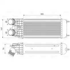 VALEO Turbo İntercool Radyatörü 300x157x80 818547