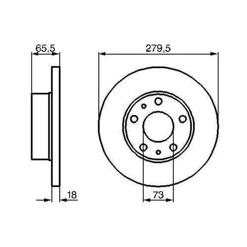 BOSCH Fren Diski Düz Ön 279.5Mm 0986478843