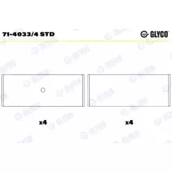 GLYCO Kol Yatak Std 71-4033/4 STD