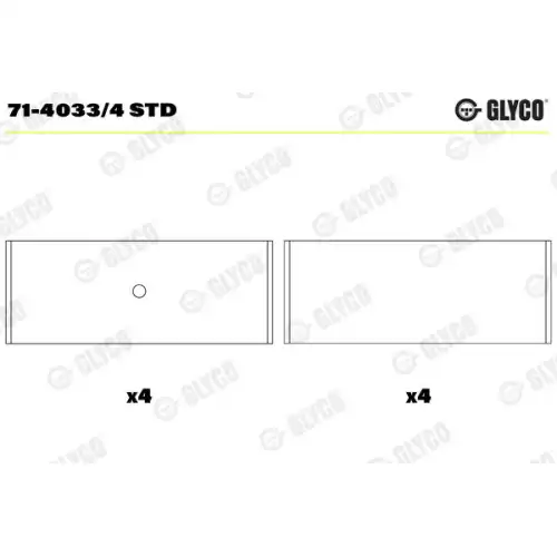 GLYCO Kol Yatak Std 71-4033/4 STD