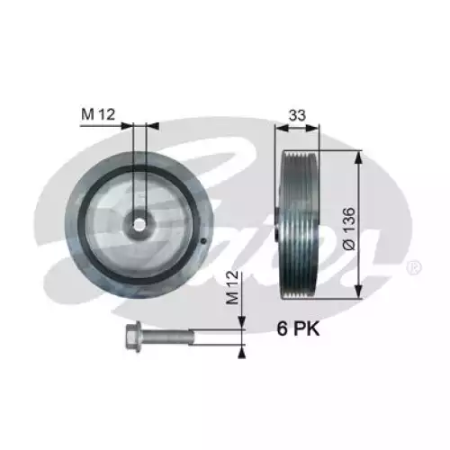 GATES Krank Kasnağı TVD1008A