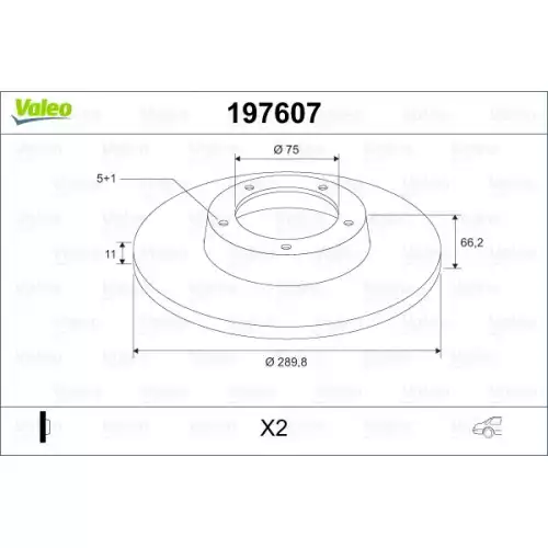 VALEO Arka Fren Diski Takım 197607