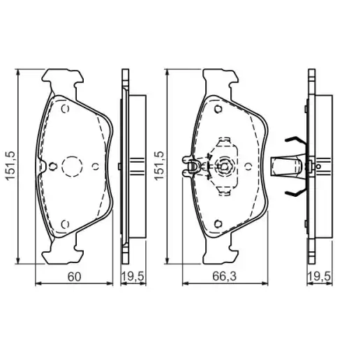 BOSCH Ön Fren Balatası Tk 0986494002