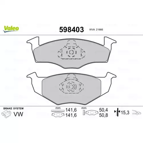 VALEO Ön Fren Balatası Tk 598403