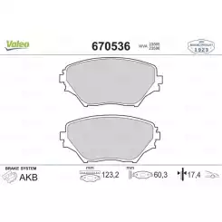 VALEO Ön Fren Balatası Tk 670536