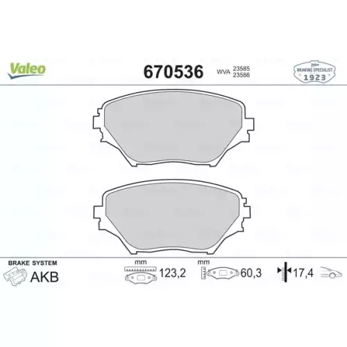 VALEO Ön Fren Balatası Tk 670536