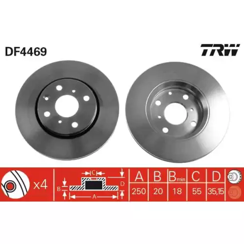 TRW Ön Fren Diski DF4469