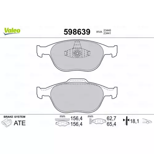 VALEO Ön Fren Balatası Tk 598639