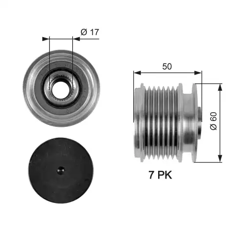 GATES Alternatör Kasnağı OAP7058