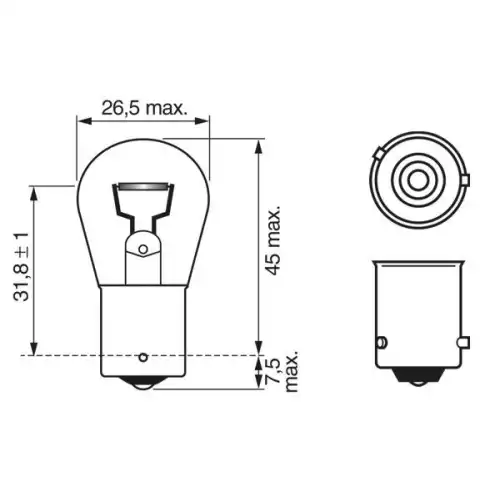 BOSCH Ampül 12V Py21W Bau15S Pure Light 1987301018