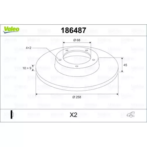 VALEO Arka Fren Diski Tk 186487