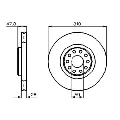 BOSCH Ön Fren Diski Havalı 310Mm 0986478669