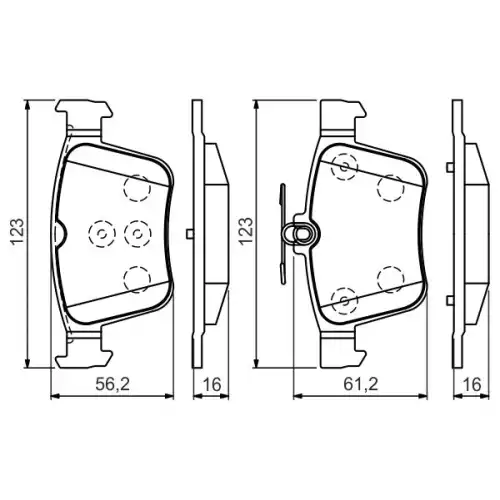 BOSCH Arka Fren Balatası Tk 300 Mm 0986494658