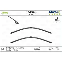 VALEO Silecek Süpürgesi Seti Yeni Tip 600 475mm 574346-119355