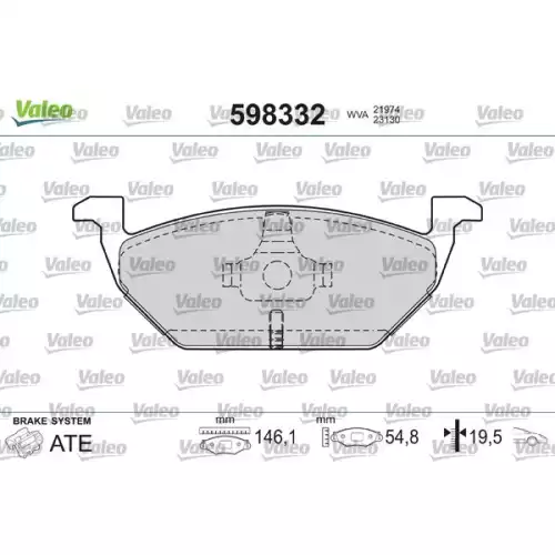 VALEO Ön Fren Balatası Tk 598332