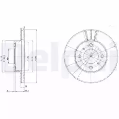 DELPHI Ön Fren Diski Havalı BG2810