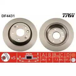 TRW Arka Fren Diski Düz DF4431