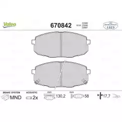 VALEO Ön Fren Balatası Tk 670842